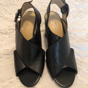 Black leather heels!